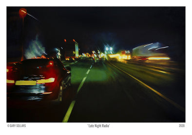 'LATE NIGHT RADIO'    Signed Litho Poster      Approx 30" x 21"  ( 76 x 53cm )