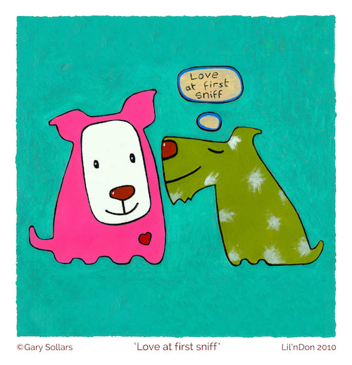 'LOVE AT FIRST SNIFF'      Signed Litho Poster  24" x 24.5" ( 60 x 62cm )