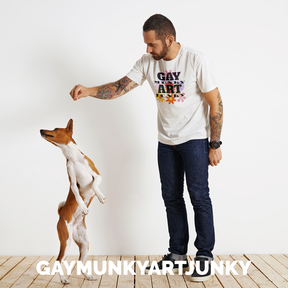 GAY munky ART junky . Unisex Organic Cotton T Shirt.