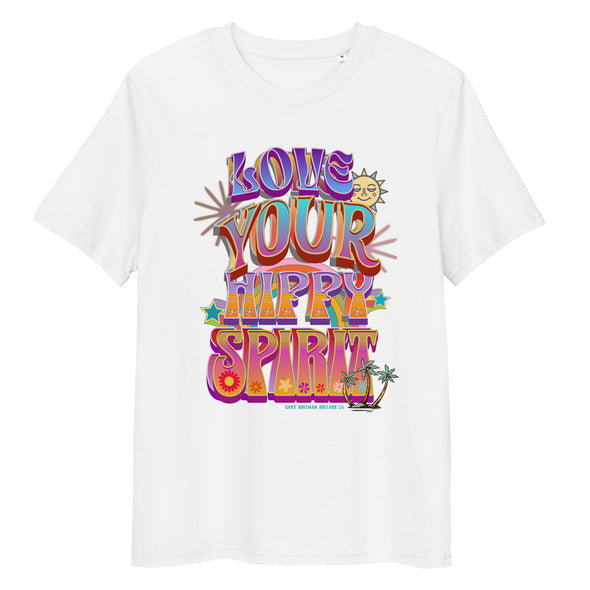 LOVE YOUR HIPPY SPIRIT, Unisex Organic Cotton T Shirt